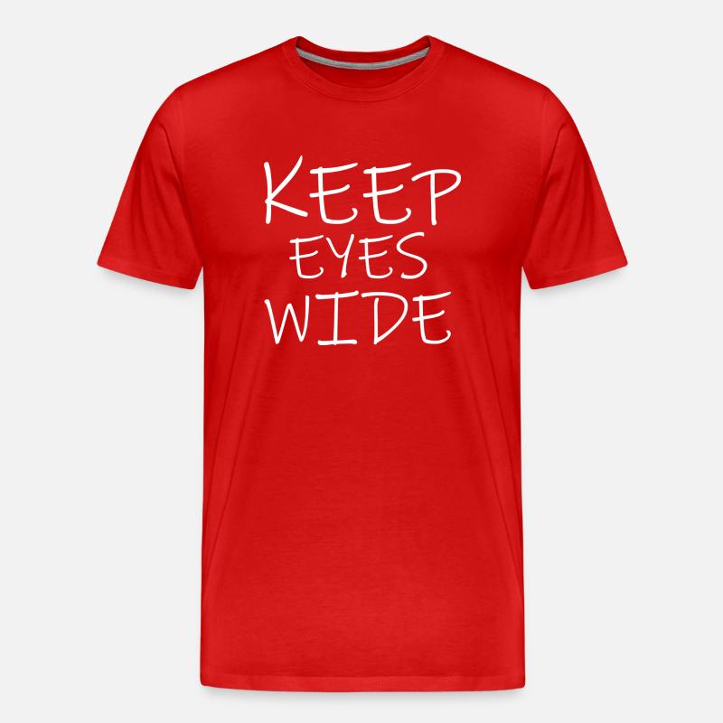 keep eyes wide - Männer Premium Bio T-Shirt - Rot