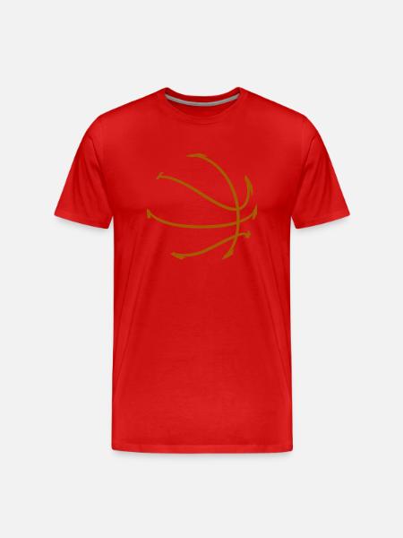 Basket Basketball - Männer Premium Bio T-Shirt - Rot