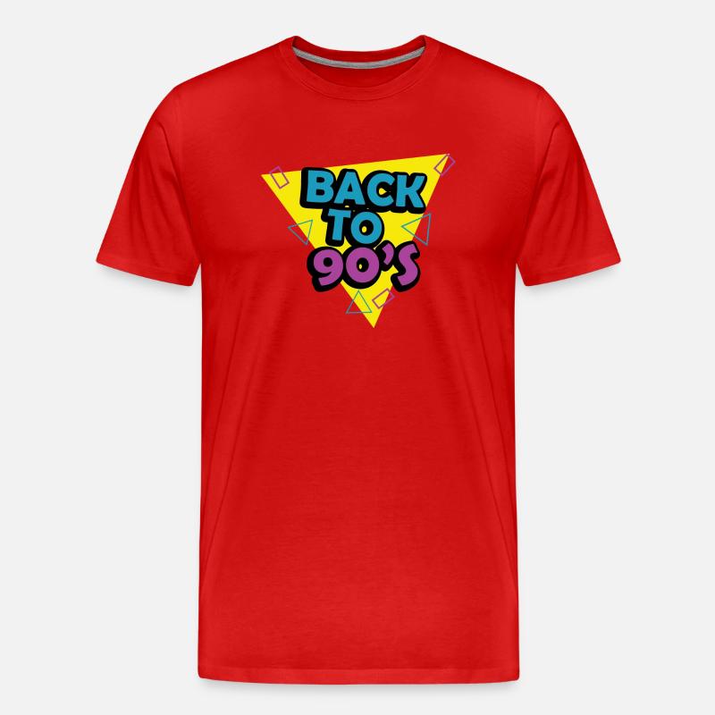 1990iger Sprüche 90s Geschenksidee - Männer Premium Bio T-Shirt - Rot