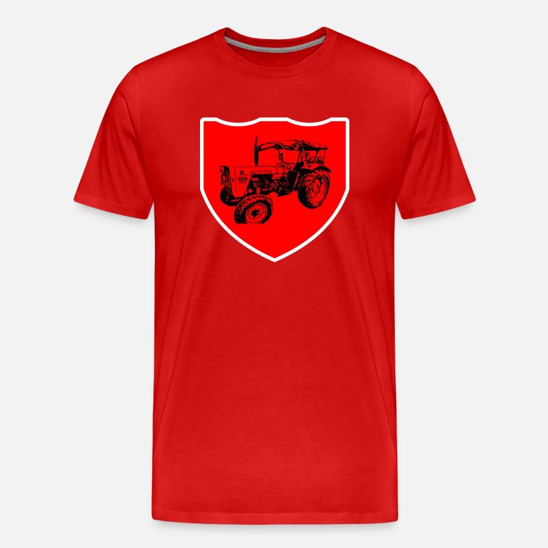 Traktor - Männer Premium Bio T-Shirt - Rot