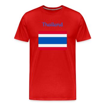 Drapeau de la Thaïlande - T-shirt bio Premium Homme - rouge - Devant - Damien (186cm)