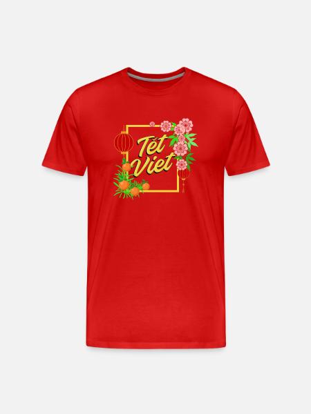 Vietnamesiskt nyår Vietnam Viet I Gåva - Organic T-shirt Ekologisk premium-T-shirt herr - röd