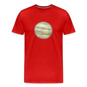 Planet Jupiter - Männer Premium Bio T-Shirt - Rot - Vorne - Damien (186cm)