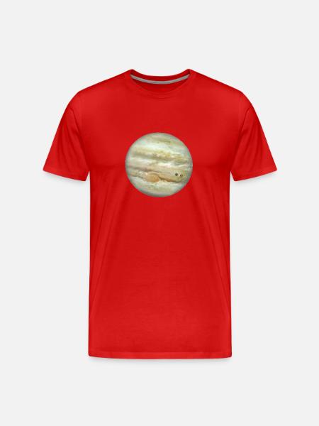 Planet Jupiter - Männer Premium Bio T-Shirt - Rot