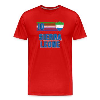Équipe de Sierra Leone de football - T-shirt bio Premium Homme - rouge - Devant - Damien (186cm)