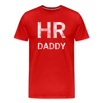 Human Resources HR Daddy - Men's Premium Organic T-Shirt - red - Front - Damien (186cm)