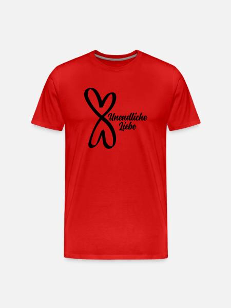 unendliche Liebe - Männer Premium Bio T-Shirt - Rot