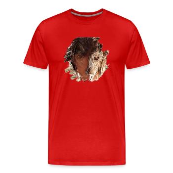 Krampus Percht Devil 2317 - T-shirt bio Premium Homme - rouge - Devant - Damien (186cm)
