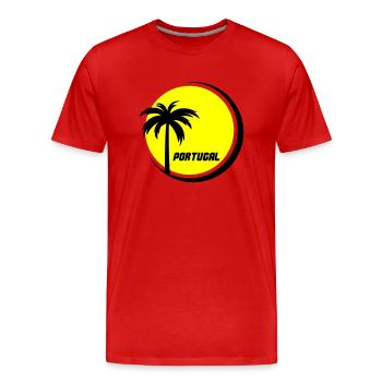 Portugal - T-shirt bio Premium Homme - rouge - Devant - Damien (186cm)