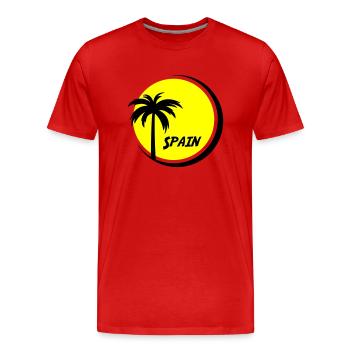 Espagne - T-shirt bio Premium Homme - rouge - Devant - Damien (186cm)
