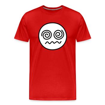 Weird Grinsling - Männer Premium Bio T-Shirt - Rot - Vorne - Damien (186cm)