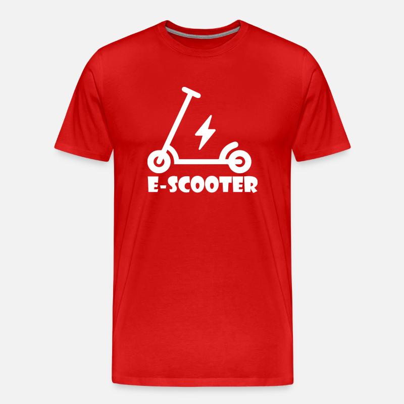 E-Scooter Roller Scooter - T-shirt bio Premium Homme - rouge