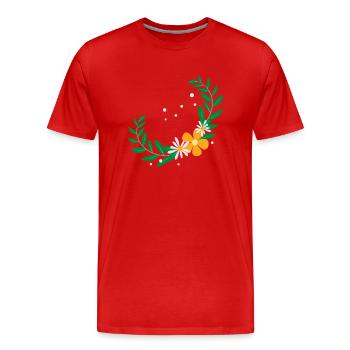 Flower Flower Plant - T-shirt bio Premium Homme - rouge - Devant - Damien (186cm)
