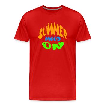 Humeur d’été sur - T-shirt bio Premium Homme - rouge - Devant - Damien (186cm)