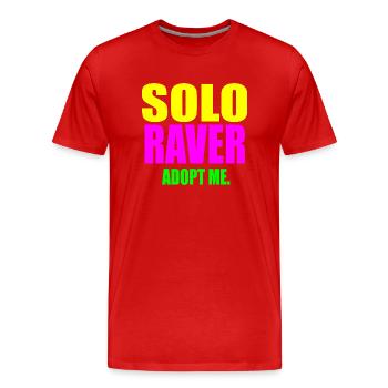 Solo raver adopt me - Men's Premium Organic T-Shirt - red - Front - Damien (186cm)