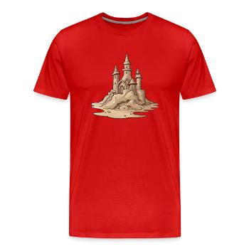 Le château de sable - T-shirt bio Premium Homme - rouge - Devant - Damien (186cm)