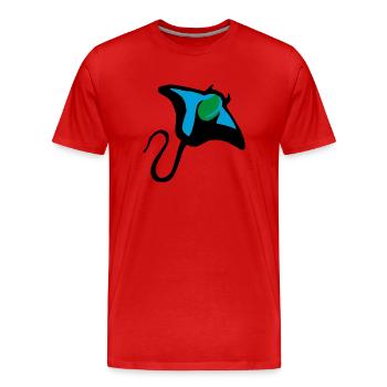Rayons en couleur - T-shirt bio Premium Homme - rouge - Devant - Damien (186cm)