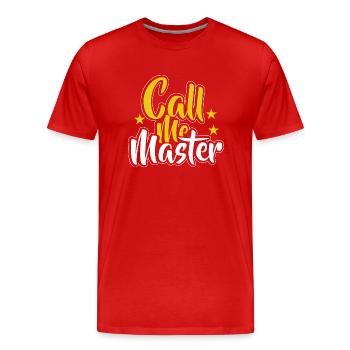 Diplôme de Master Diplôme Université - T-shirt bio Premium Homme - rouge - Devant - Damien (186cm)