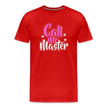 Master bestanden Abschluss Promotion Sponsion Uni - Männer Premium Bio T-Shirt - Rot - Vorne - Damien (186cm)