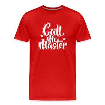 Diplôme de Master Diplôme Université - T-shirt bio Premium Homme - rouge - Devant - Damien (186cm)