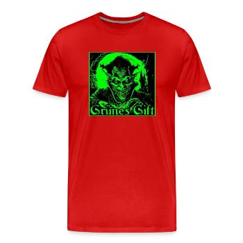 Dracula, grünes Gift - Männer Premium Bio T-Shirt - Rot - Vorne - Damien (186cm)