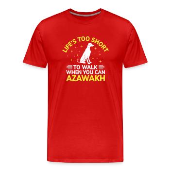 Azawakh Hundebesitzer Arabischer Windhund Tuareg Sloughi - Männer Premium Bio T-Shirt - Rot - Vorne - Damien (186cm)