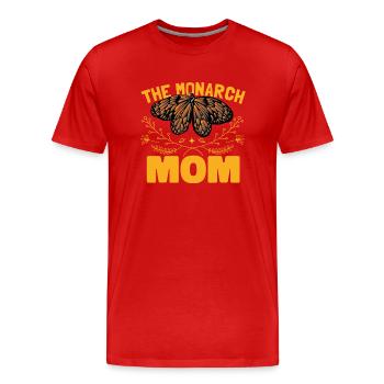 Monarch Mama Schmetterling - Männer Premium Bio T-Shirt - Rot - Vorne - Damien (186cm)