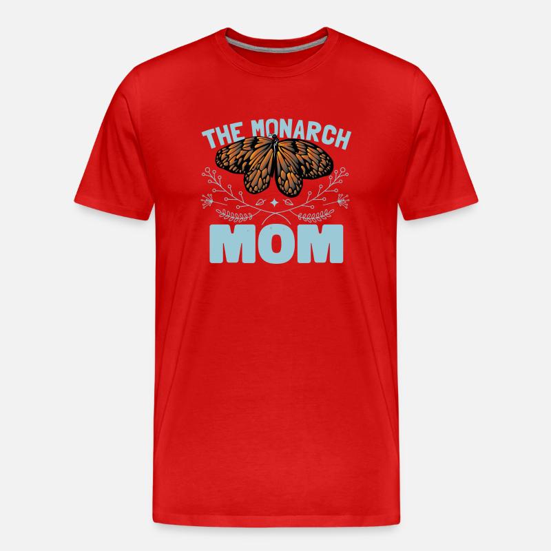 Die Monarch Mama - Männer Premium Bio T-Shirt - Rot