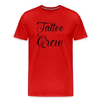 tattoo crew - Männer Premium Bio T-Shirt - Rot - Vorne - Damien (186cm)