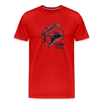 funny gamer shirt - kann grad nicht - Männer Premium Bio T-Shirt - Rot - Vorne - Damien (186cm)