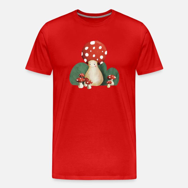 Mama Mushroom - Männer Premium Bio T-Shirt - Rot