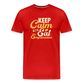 Gardez Calme Et Mangez Des Empanadas Pâtisserie Latine Dess - T-shirt bio Premium Homme - rouge - Devant - Damien (186cm)