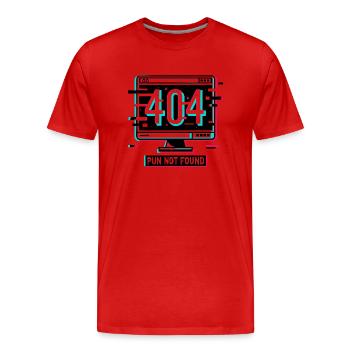 Fehler 404: Wortspiel nicht gefunden - Männer Premium Bio T-Shirt - Rot - Vorne - Damien (186cm)