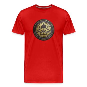 Gladiator School Trier - Logo - Men's Premium Organic T-Shirt - red - Front - Damien (186cm)