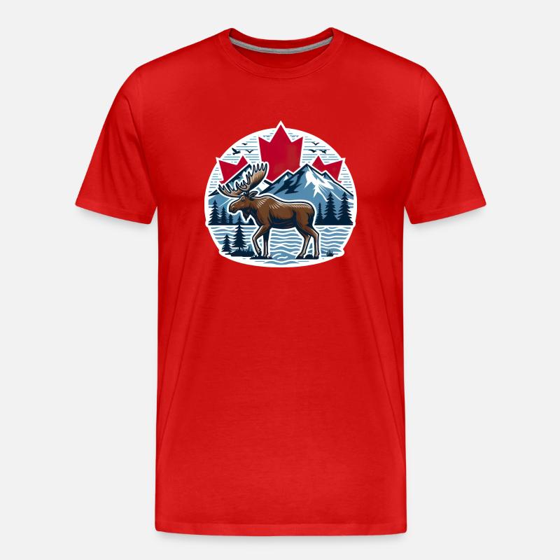 Kanada 4 - Männer Premium Bio T-Shirt - Rot