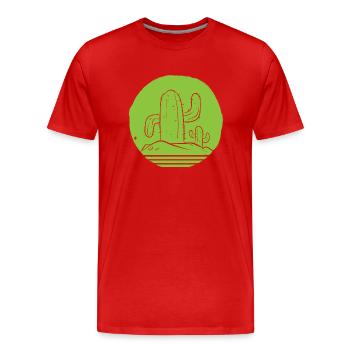 Kaktus saftig Kaktusspezialist - Männer Premium Bio T-Shirt - Rot - Vorne - Damien (186cm)