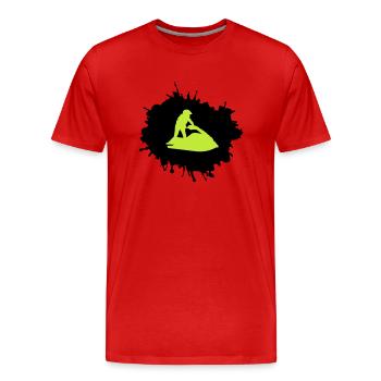 Jet Ski Blobs - T-shirt bio Premium Homme - rouge - Devant - Damien (186cm)