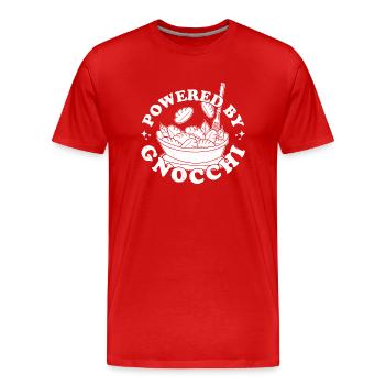 Italien Gnocchi Pasta Nudeln Italienisch Teig - Männer Premium Bio T-Shirt - Rot - Vorne - Damien (186cm)