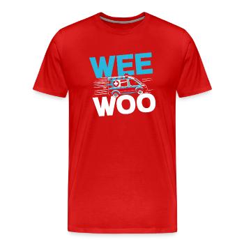 Wee Woo Krankenwagenfahrer Rettungssanitäter Rettungssanitäter - Männer Premium Bio T-Shirt - Rot - Vorne - Damien (186cm)