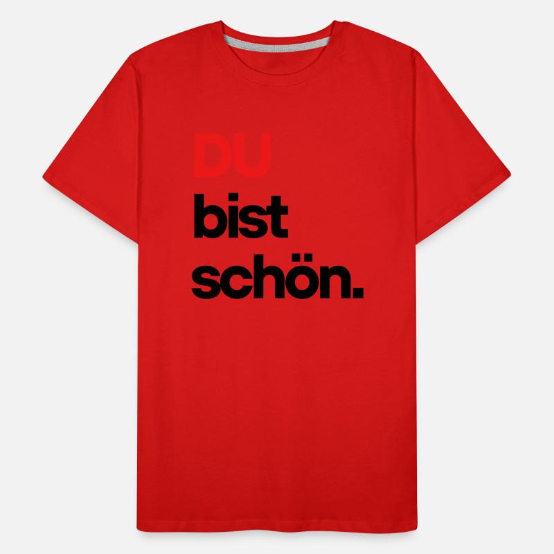 DU bist schön Männer Premium Bio T-Shirt