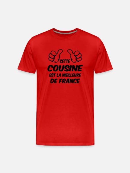 BESTER COUSIN - Männer Premium Bio T-Shirt - Rot