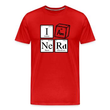 Ich bin ein Nerd - Männer Premium Bio T-Shirt - Rot - Vorne - Damien (186cm)