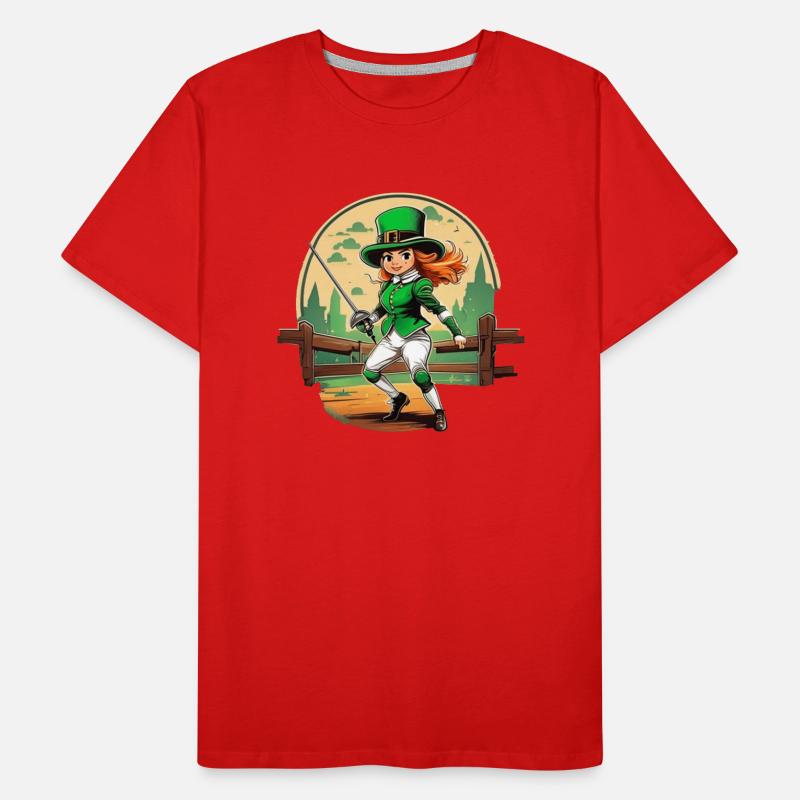 Clôture Trèfle de la Saint-Patrick T-shirt bio Premium Homme