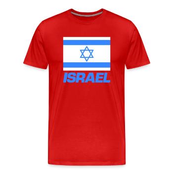 israel fahne - Männer Premium Bio T-Shirt - Rot - Vorne - Damien (186cm)