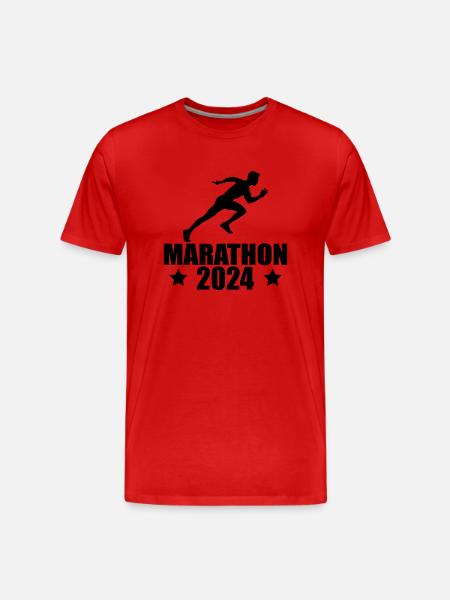 Marathon 2024 - Men's Premium Organic T-Shirt - red