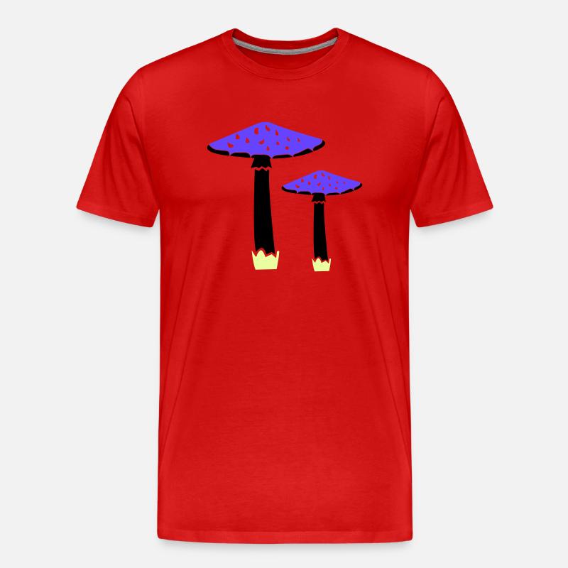 pilze 2 - Männer Premium Bio T-Shirt - Rot