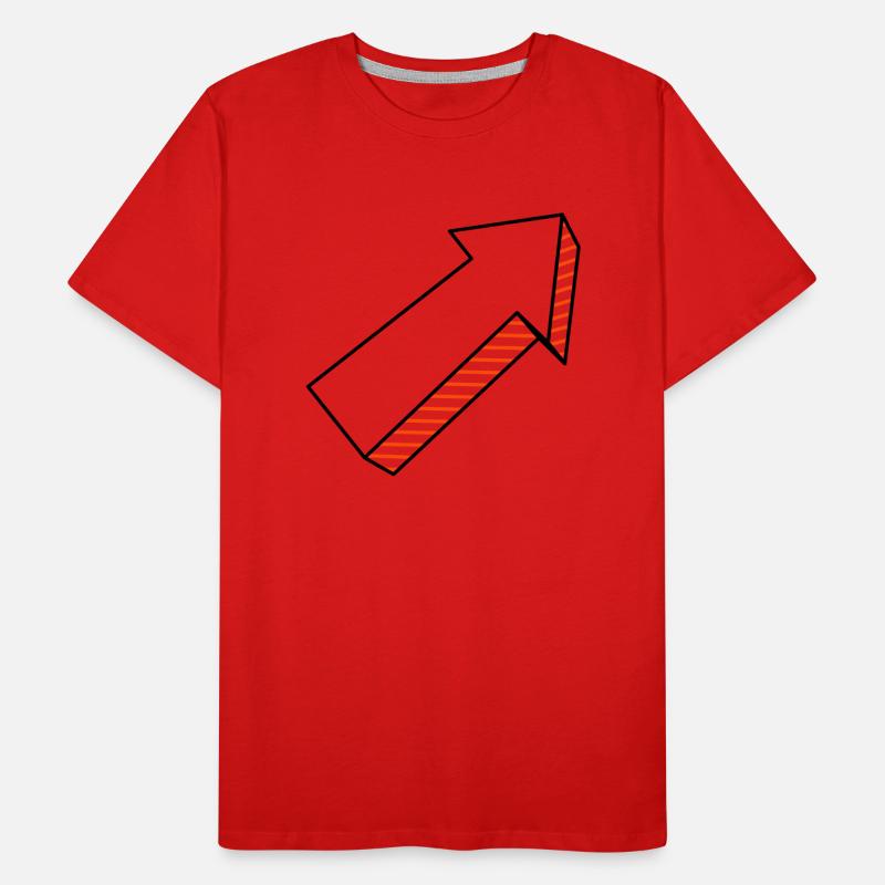 Pfeil in 3D zweifarbig Männer Premium Bio T-Shirt