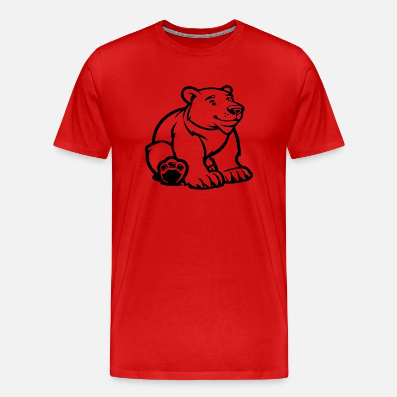 eisbär comic bär - Männer Premium Bio T-Shirt - Rot