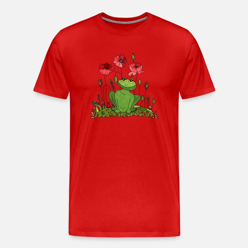 Frosch - Männer Premium Bio T-Shirt - Rot