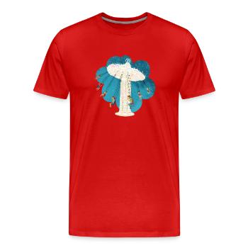 Chaîne Carrousel Vintage Rétro Nostalgie - T-shirt bio Premium Homme - rouge - Devant - Damien (186cm)
